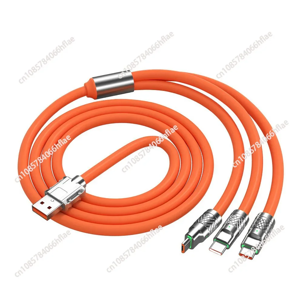 Data cable, three-in-one charging cable, one-to-three 120W super fast charging geek cable, suitable for TYPE-C
Data cable, three-in-one charging cable, one-to-three 120W super fast charging geek cable, suitable for TYPE-C