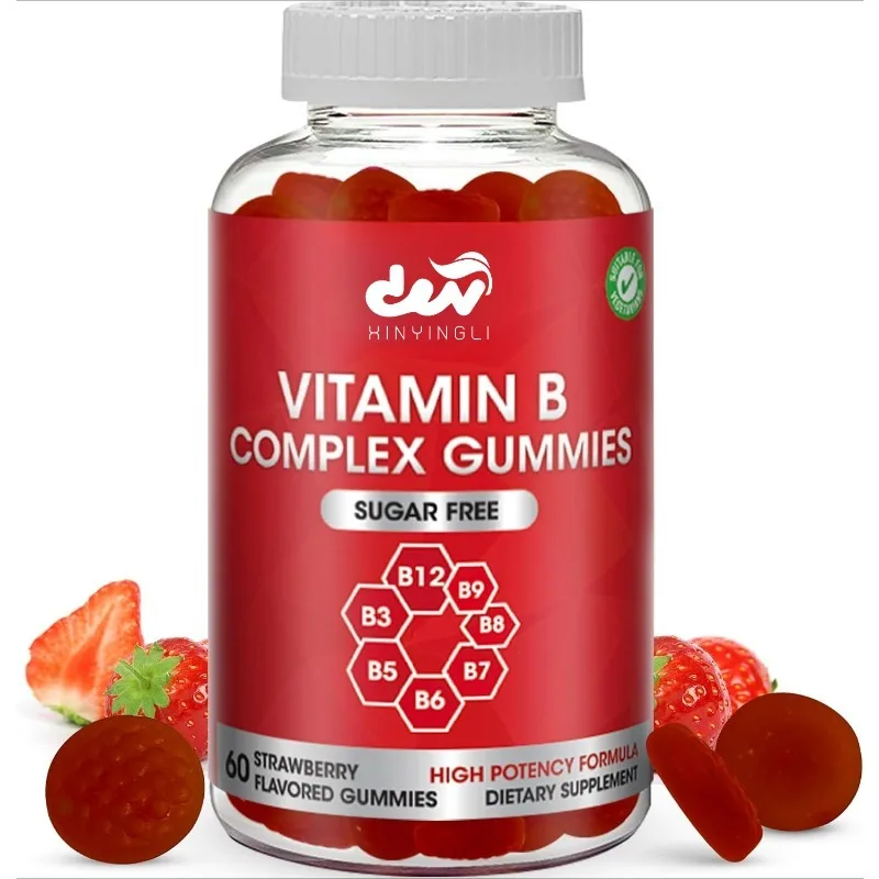 Sugar free Vitamin B Complex Soft Candy - Vitamin B12, B7, B6, B3 (Niacin), B5, B8, B9 (Folic Acid) - Vegetarian -60 capsules
Sugar free Vitamin B Complex Soft Candy - Vitamin B12, B7, B6, B3 (Niacin), B5, B8, B9 (Folic Acid) - Vegetarian -60 capsules