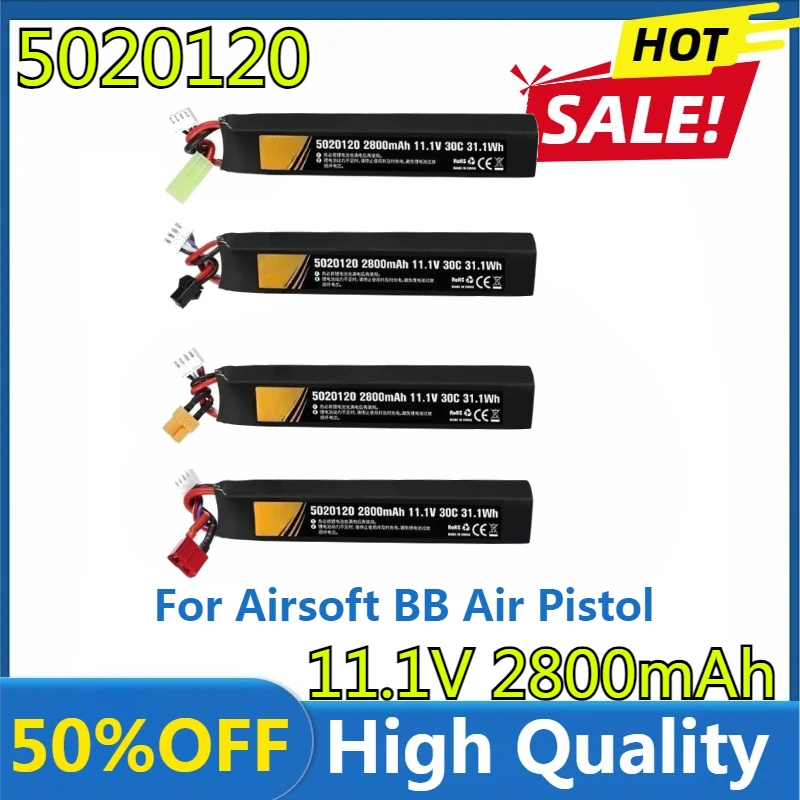 11.1v Lipo Battery for Water Gun Airsoft 11.1V 3s 2800mAh 30C 5020120 Battery for Airsoft BB Air Pistol Electric Toys Guns Parts
11.1v Lipo Battery for Water Gun Airsoft 11.1V 3s 2800mAh 30C 5020120 Battery for Airsoft BB Air Pistol Electric Toys Guns Parts