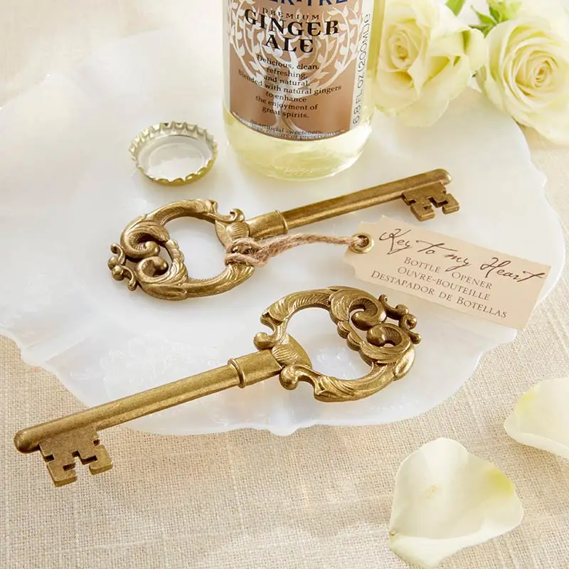 Gold Bottle Opener for Wedding Favors and Event Party Supplies, Key to My Heart, Antique Gold, 12PCs
Gold Bottle Opener for Wedding Favors and Event Party Supplies, Key to My Heart, Antique Gold, 12PCs