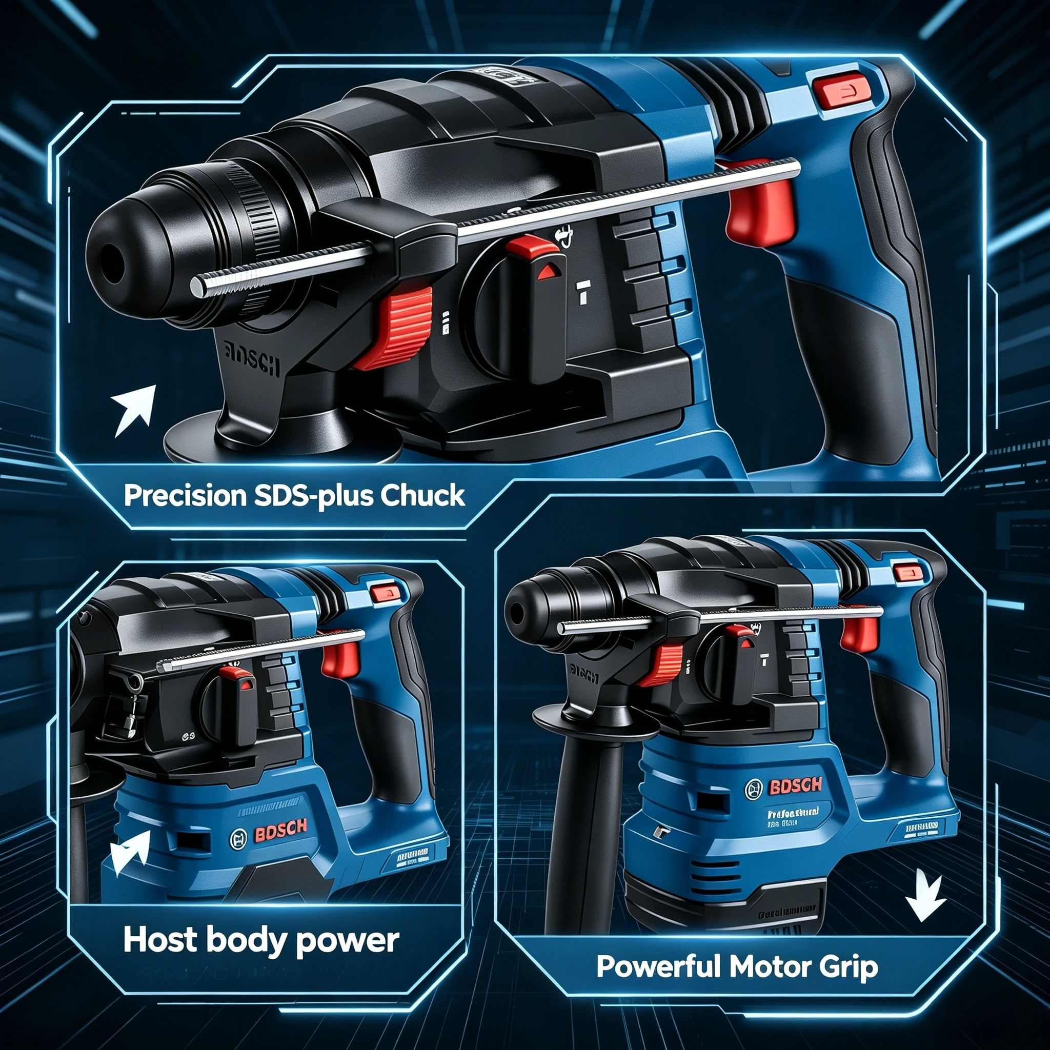 BOSCH GBH 185-LI Professional Brushless Rotary Hammer Impact Drill SDS PLUS 18V Rechargeable Electric Bare Tool GBH185-LI
BOSCH GBH 185-LI Professional Brushless Rotary Hammer Impact Drill SDS PLUS 18V Rechargeable Electric Bare Tool GBH185-LI