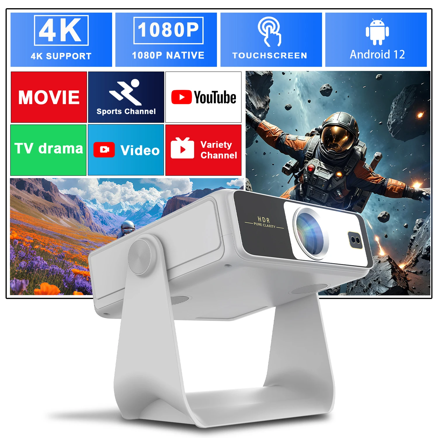 Business Use Cycling Projector Wireless Mirroring 7in Touch Clear Picture For Work And Recreation
Business Use Cycling Projector Wireless Mirroring 7in Touch Clear Picture For Work And Recreation