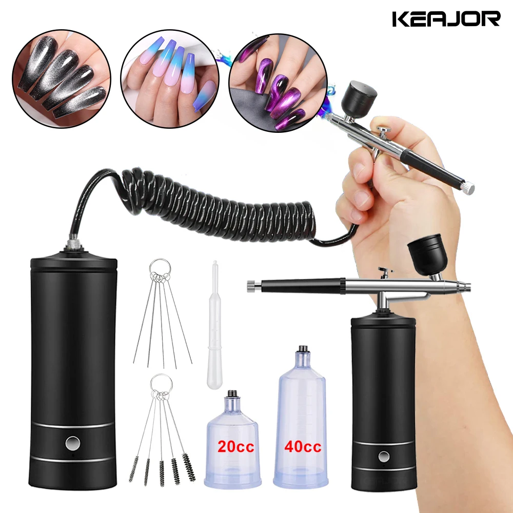 Airbrush Nails Art with Compressor Portable Air Brush Modeling Paint Gun Cordless Nail Decoration For Cake Makeup Varnish Spray
Airbrush Nails Art with Compressor Portable Air Brush Modeling Paint Gun Cordless Nail Decoration For Cake Makeup Varnish Spray