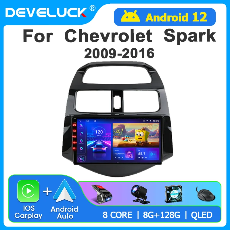 Android 12 2 Din Car Radio For Chevrolet Spark Beat Matiz Creative 2009-2016 Multimedia Video Player Navigation GPS Carplay RDS
Android 12 2 Din Car Radio For Chevrolet Spark Beat Matiz Creative 2009-2016 Multimedia Video Player Navigation GPS Carplay RDS