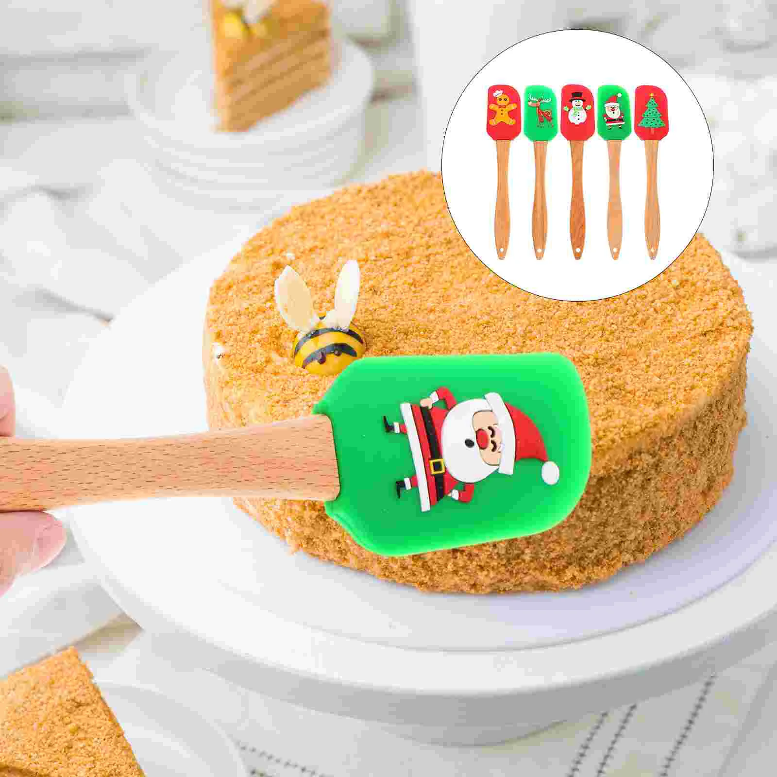 5 Pcs Tray Cream Spatula Man Christmas Biscuits Holiday Silica Gel Butter Dish with Baking Tools
5 Pcs Tray Cream Spatula Man Christmas Biscuits Holiday Silica Gel Butter Dish with Baking Tools