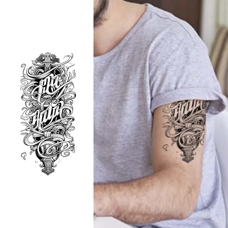 Cursive English Letters Waterproof Temporary Tattoo for Arm, Long-Lasting, Realistic Fake Tattoo for Men and Women
Cursive English Letters Waterproof Temporary Tattoo for Arm, Long-Lasting, Realistic Fake Tattoo for Men and Women