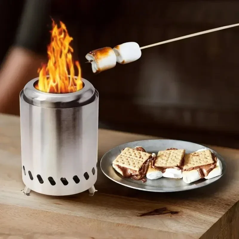 Smokeless Tabletop Fire Pit Mini Portable Stainless Steel Stove Wood Burning Or Pellet Fueled Portable Bonfire for Outdoor Campi
Smokeless Tabletop Fire Pit Mini Portable Stainless Steel Stove Wood Burning Or Pellet Fueled Portable Bonfire for Outdoor Campi