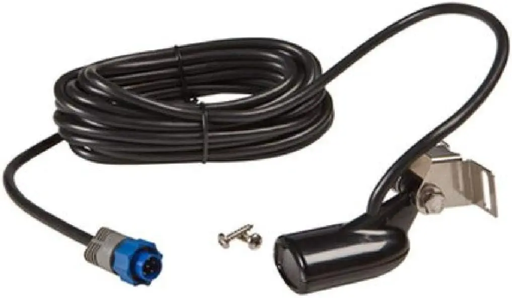Transom-Mount 83/200 kHz Skimmer Transducer with Built-in Temperature Sensor, Black
Transom-Mount 83/200 kHz Skimmer Transducer with Built-in Temperature Sensor, Black