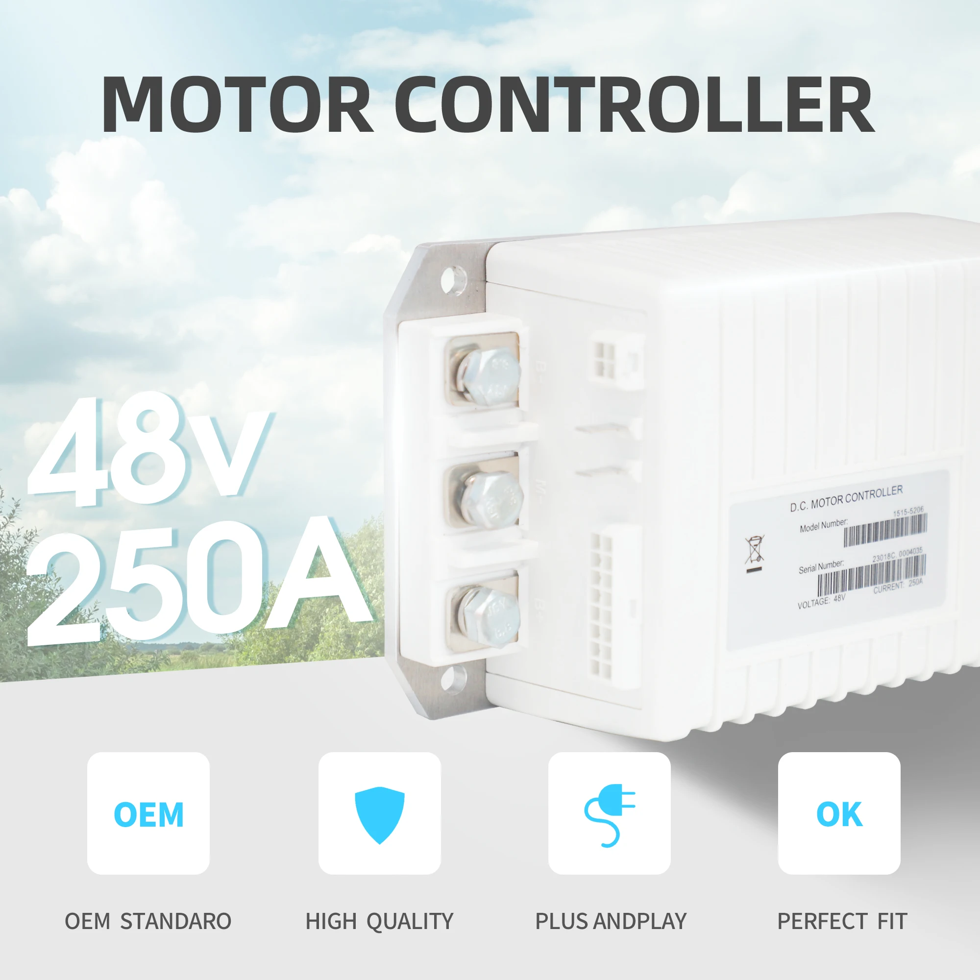 48V 250A Golf Cart Motor Controller, 1515-5206 Replacement for Curtis Club Car Precedent Tempo Onward Golf Cart
48V 250A Golf Cart Motor Controller, 1515-5206 Replacement for Curtis Club Car Precedent Tempo Onward Golf Cart