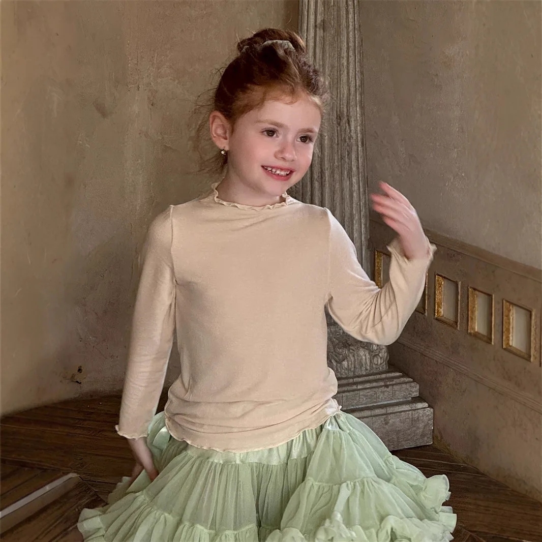 Toddler Kids Shirt 2025 Autumn Solid Color Versatile Children Girls Undershirt Korean Casual Teenager Girls Long Sleeves T-shirt
Toddler Kids Shirt 2025 Autumn Solid Color Versatile Children Girls Undershirt Korean Casual Teenager Girls Long Sleeves T-shirt