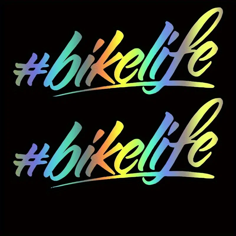 2Pcs 2D Flat Holographic #bikelife Vinyl Stickers, Waterproof PVC Decals for Helmets, Cars & Laptops
2Pcs 2D Flat Holographic #bikelife Vinyl Stickers, Waterproof PVC Decals for Helmets, Cars & Laptops