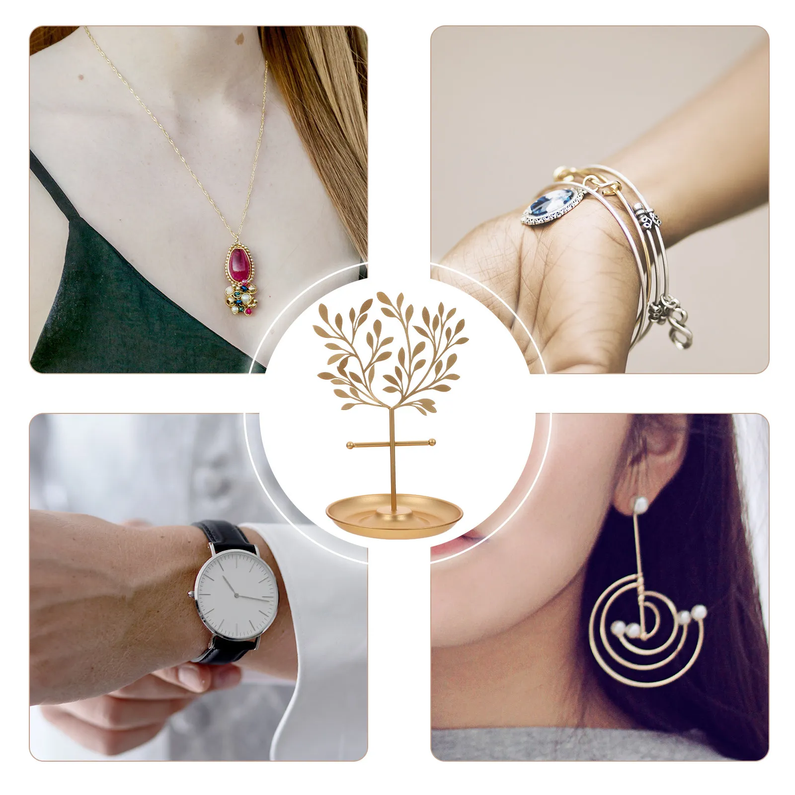 Прочная железная подставка для украшений: органайзер для ожерелий, серег и браслетов, компактный держатель в форме листа, декоративная полка
Прочная железная подставка для украшений: органайзер для ожерелий, серег и браслетов, компактный держатель в форме листа, декоративная полка