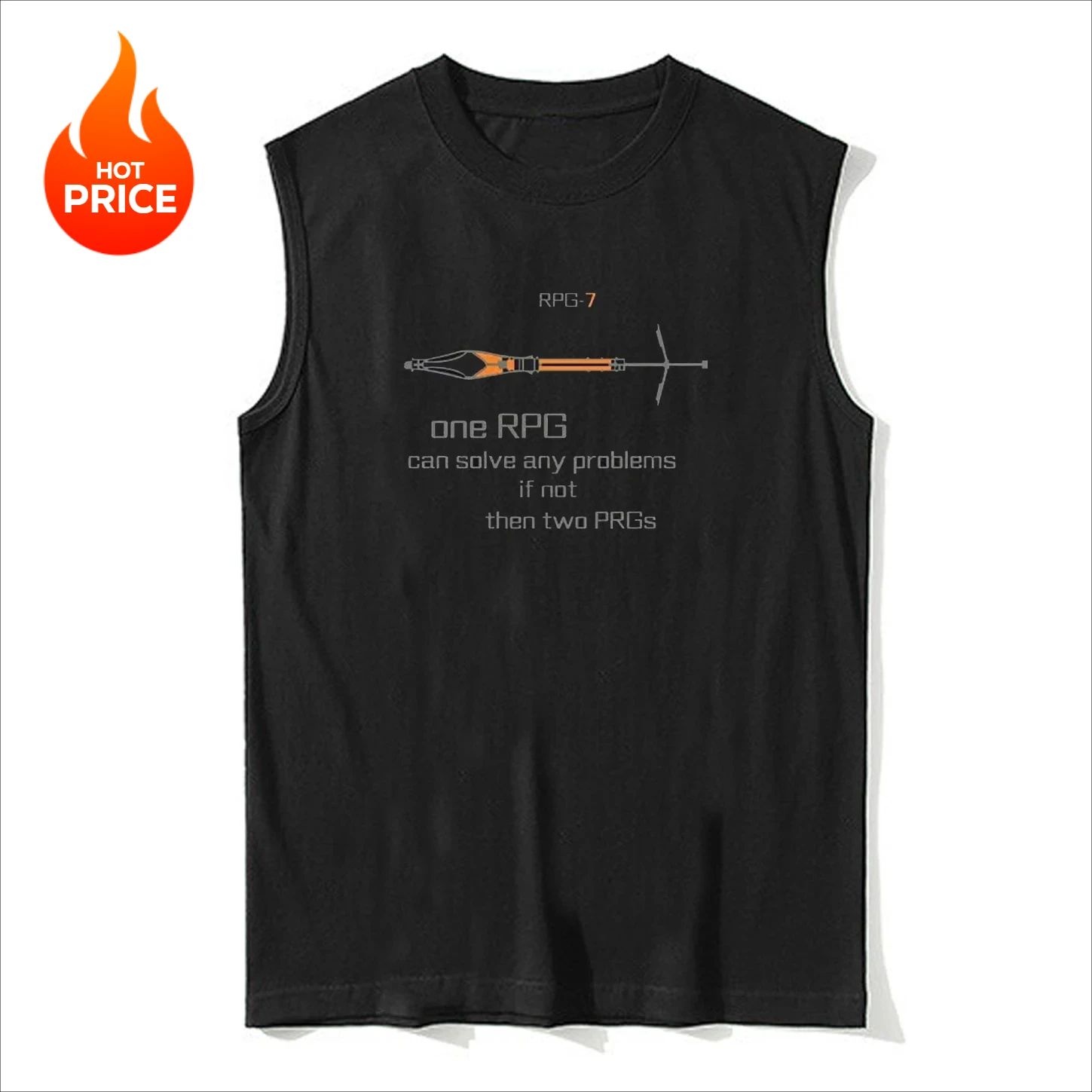 One RPG Can Solve Any Problems. Funny RPG-7 Anti-tank Tanktop New 100% Cotton O-Neck Summer Casual Mens Vests Sleeveless T-shirt
One RPG Can Solve Any Problems. Funny RPG-7 Anti-tank Tanktop New 100% Cotton O-Neck Summer Casual Mens Vests Sleeveless T-shirt