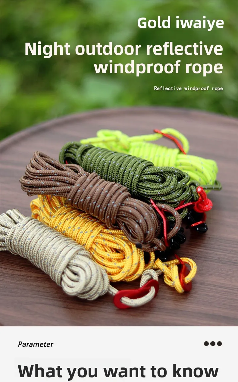 Утолщенная веревка для мусора 4 мм: ветрозащитная веревка для наружного навеса, веревка для крепления опоры, светоотражающая веревка для палатки длиной 4 м с регулятором
Утолщенная веревка для мусора 4 мм: ветрозащитная веревка для наружного навеса, веревка для крепления опоры, светоотражающая веревка для палатки длиной 4 м с регулятором