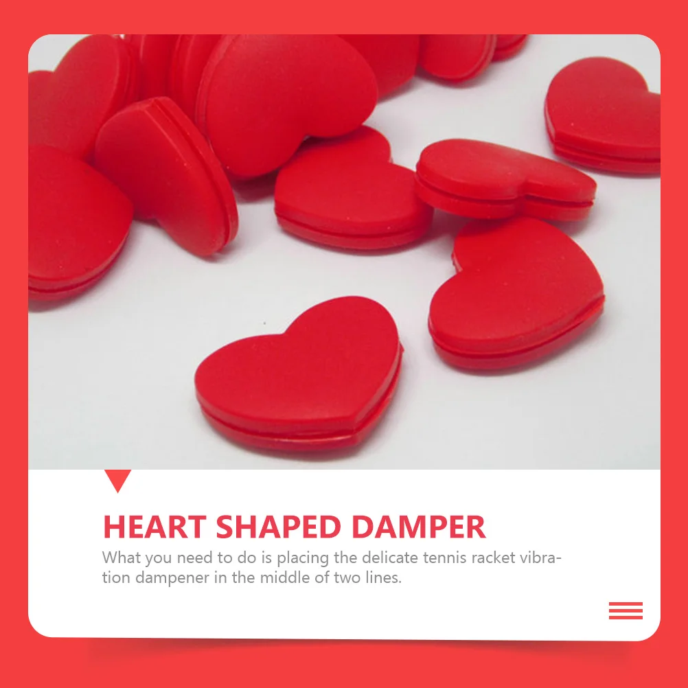 6pcs Heart Shaped Tennis Dampeners Vibration Reducer for Racquet Racket Silicone Damper Tennis Accessory
6pcs Heart Shaped Tennis Dampeners Vibration Reducer for Racquet Racket Silicone Damper Tennis Accessory