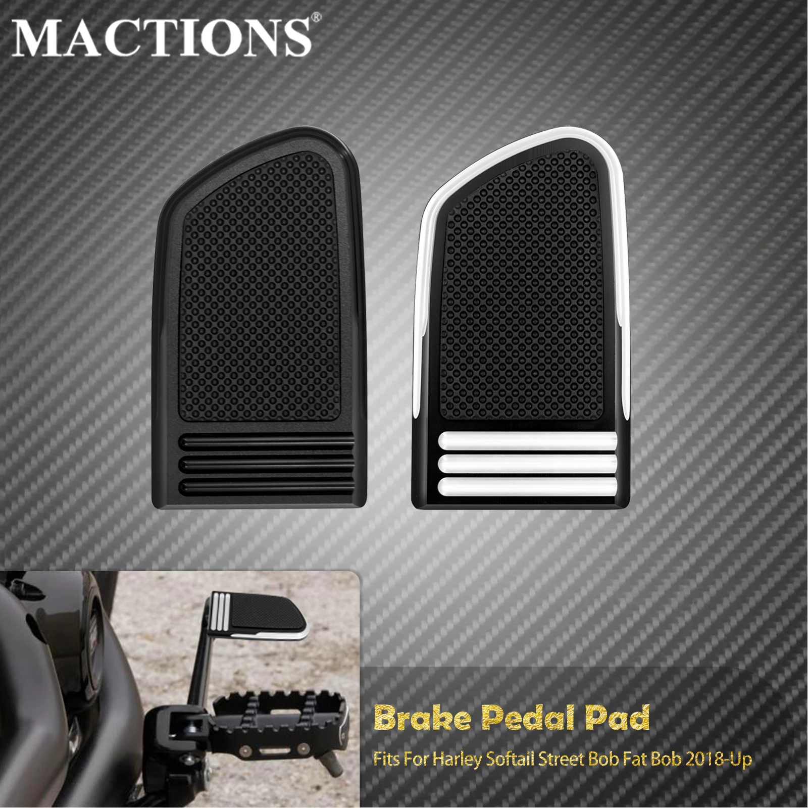 Motorcycle CNC Brake Pedal Pad Cover On Forward Footpeg Cover For Harley Softail Street Bob Fat Bob FXDB FXFBS FXDF 2018-2023
Motorcycle CNC Brake Pedal Pad Cover On Forward Footpeg Cover For Harley Softail Street Bob Fat Bob FXDB FXFBS FXDF 2018-2023