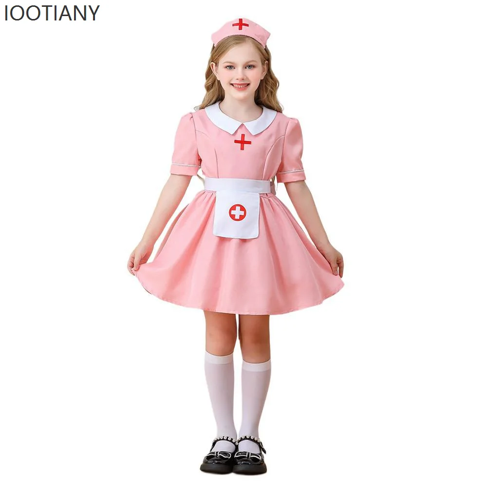 Halloween Children's Costume Pink Sweet Cute Dress Doctor Nurse Role Play Costume Girl Stage Cosplay Performance Clothing 2025
Halloween Children's Costume Pink Sweet Cute Dress Doctor Nurse Role Play Costume Girl Stage Cosplay Performance Clothing 2025
