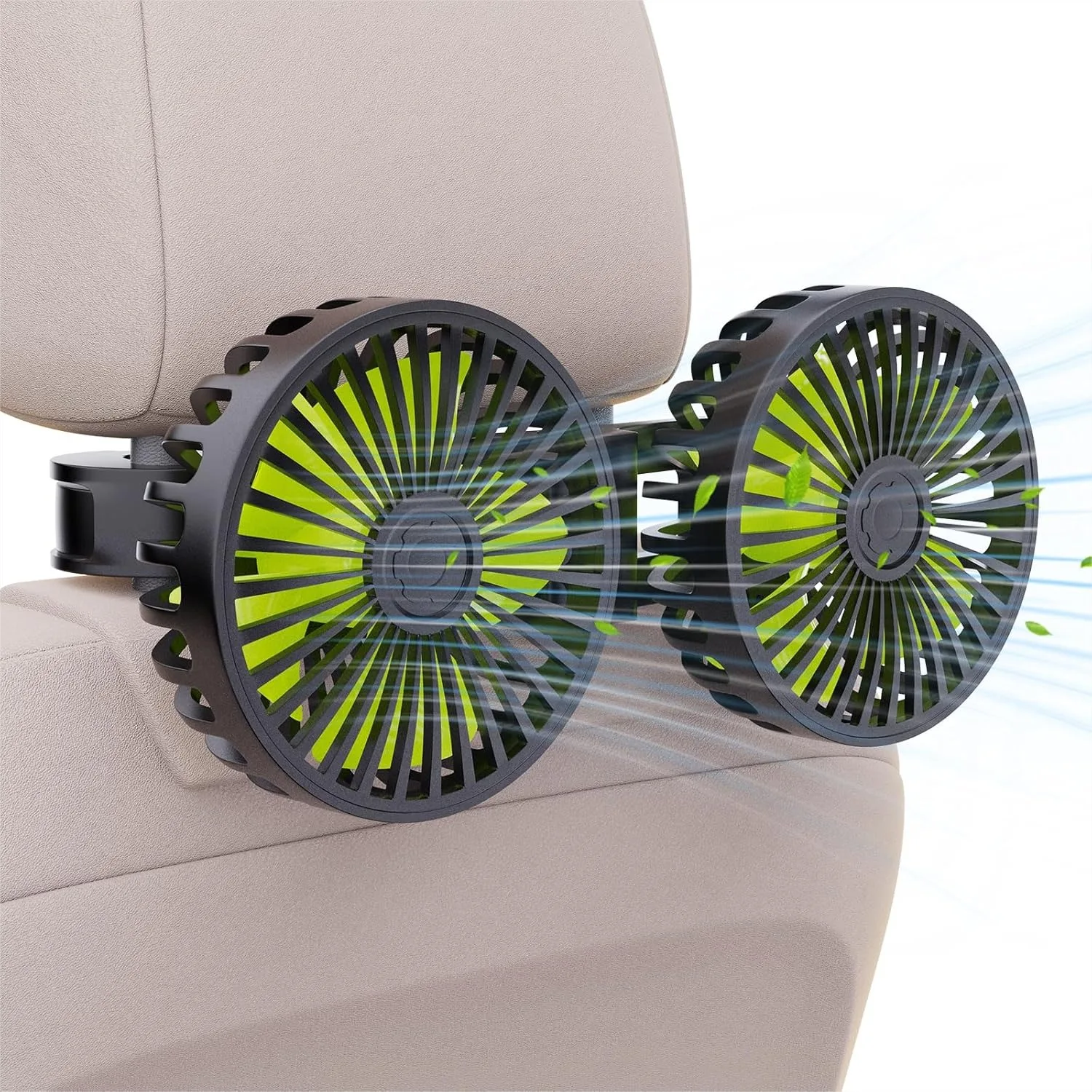 USB Car Cooling Fan For Backseat Dual Head 3 Speeds 360° Rotatable Vehicle Rear Headrest Fan 5V 2A Powerful Electric Air Circulation Fan For Sedan SUV RV Truck
USB Car Cooling Fan For Backseat Dual Head 3 Speeds 360° Rotatable Vehicle Rear Headrest Fan 5V 2A Powerful Electric Air Circulation Fan For Sedan SUV RV Truck