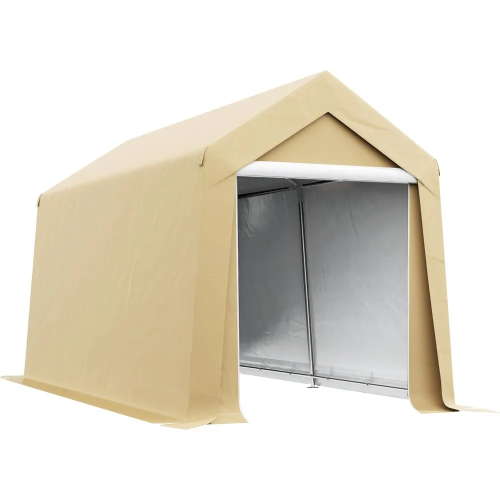 7' x 12' Portable Storage Shed Shelter, Heavy Duty Outdoor Shed, Waterproof Garden Storage Tent with Ventilation Window and Rol
7' x 12' Portable Storage Shed Shelter, Heavy Duty Outdoor Shed, Waterproof Garden Storage Tent with Ventilation Window and Rol