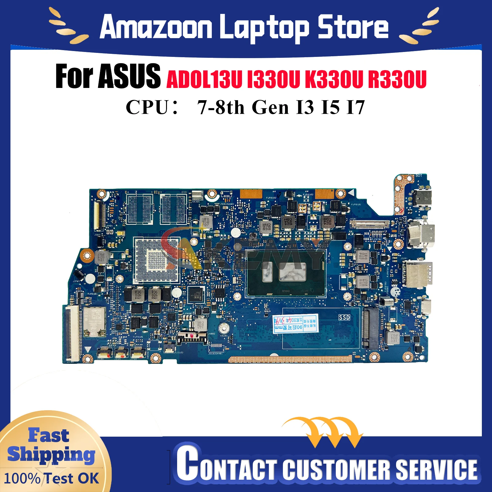 X330UA Материнская плата для ноутбука ASUS V330U X330UL ADOL13U X330UN I330U X330U X330UF K330U R330U S330U Материнская плата с процессором I3 I5 I7
X330UA Материнская плата для ноутбука ASUS V330U X330UL ADOL13U X330UN I330U X330U X330UF K330U R330U S330U Материнская плата с процессором I3 I5 I7