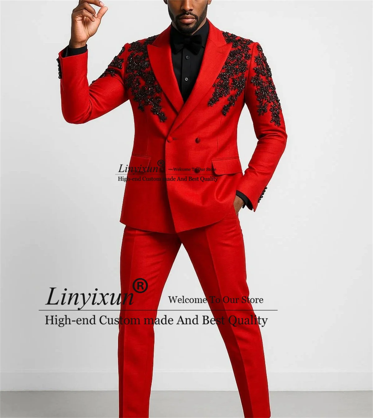 Sparkly Jewelry Ornament Men Suits 2 Pieces Sets Wedding Groom Male Blazer Customized Party Tuxedos Double Breasted Ropa Hombre
Sparkly Jewelry Ornament Men Suits 2 Pieces Sets Wedding Groom Male Blazer Customized Party Tuxedos Double Breasted Ropa Hombre