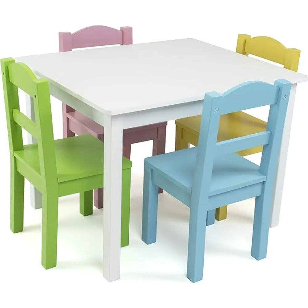 Children's Wooden Table & 4 Chair Set, Children's Table & Chair Set - Sturdy and Durable Toddler Activity Table
Children's Wooden Table & 4 Chair Set, Children's Table & Chair Set - Sturdy and Durable Toddler Activity Table