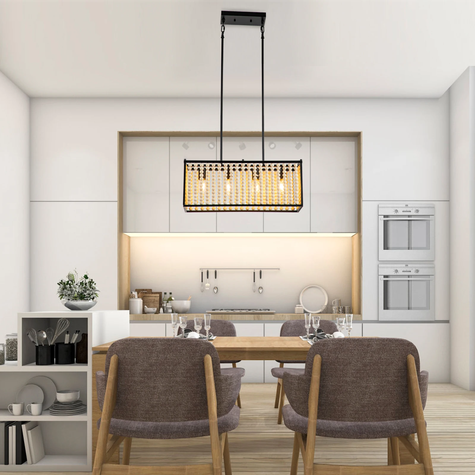 40W Vintage Wood Ceiling Chandelier Retro Ceiling Lamp Pendant Light Hanging Light Lantern Vintage Pendant Lights for Living Room, Loft, Bar, E26 110V
40W Vintage Wood Ceiling Chandelier Retro Ceiling Lamp Pendant Light Hanging Light Lantern Vintage Pendant Lights for Living Room, Loft, Bar, E26 110V