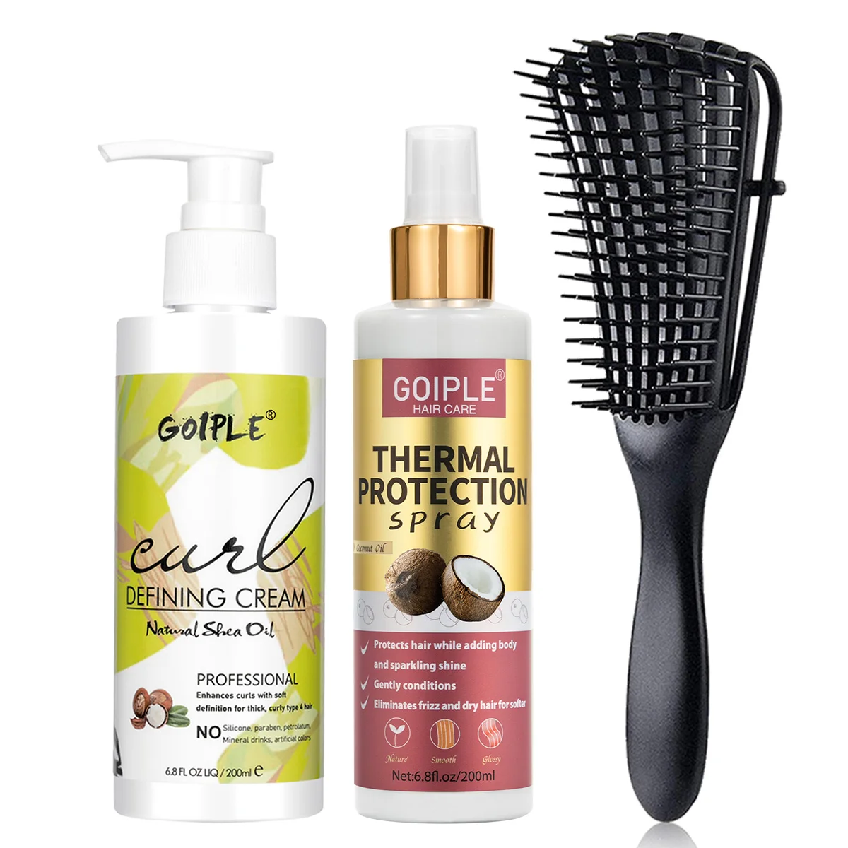 Curl Elasticity Styling Cream,Essence Taming Frizz Defining Cream,Shine Smoothing Coconut Heat Protection Spray,Detangling Comb
Curl Elasticity Styling Cream,Essence Taming Frizz Defining Cream,Shine Smoothing Coconut Heat Protection Spray,Detangling Comb
