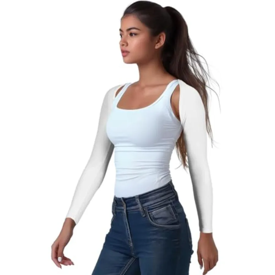 OutdoorEssentials Arm Sleeves for Women - Golf UV Shawl with Sleeves - Workout Shrug Bolero - Arm Tights for Sun Protection
OutdoorEssentials Arm Sleeves for Women - Golf UV Shawl with Sleeves - Workout Shrug Bolero - Arm Tights for Sun Protection