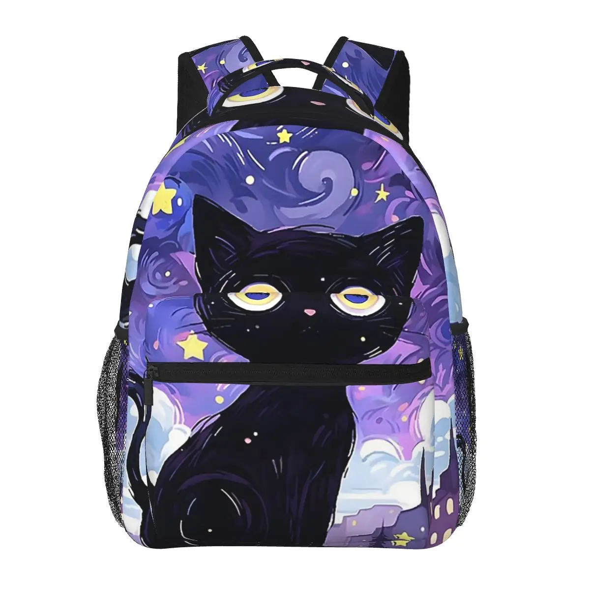 Black Cat Looking Up At The Starry Sky Student Backpack School Bag Hiking Travel Daypack for Men Women Bookbag Shoulder Bags
Black Cat Looking Up At The Starry Sky Student Backpack School Bag Hiking Travel Daypack for Men Women Bookbag Shoulder Bags