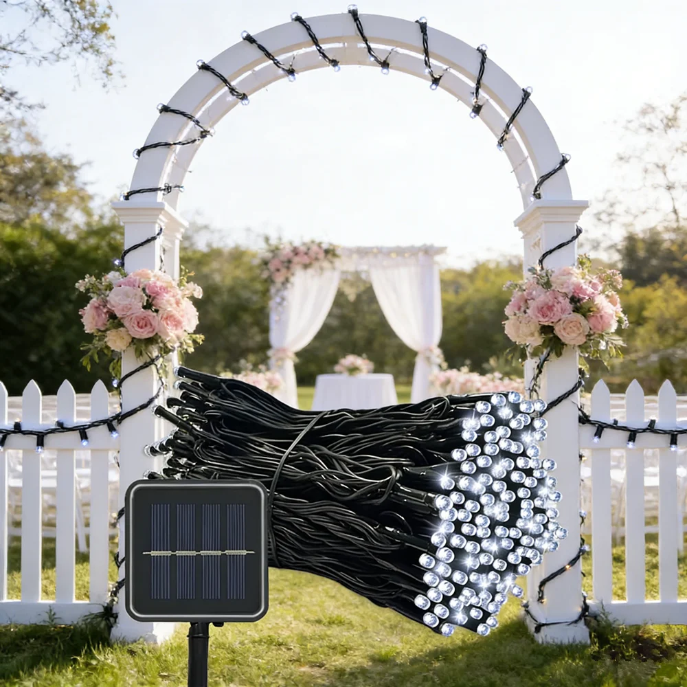 Outdoor Garland for Patio Courtyard Wedding Christmas Garden Lights Solar Fairy Light String Solar Powered Party String Lights
Outdoor Garland for Patio Courtyard Wedding Christmas Garden Lights Solar Fairy Light String Solar Powered Party String Lights