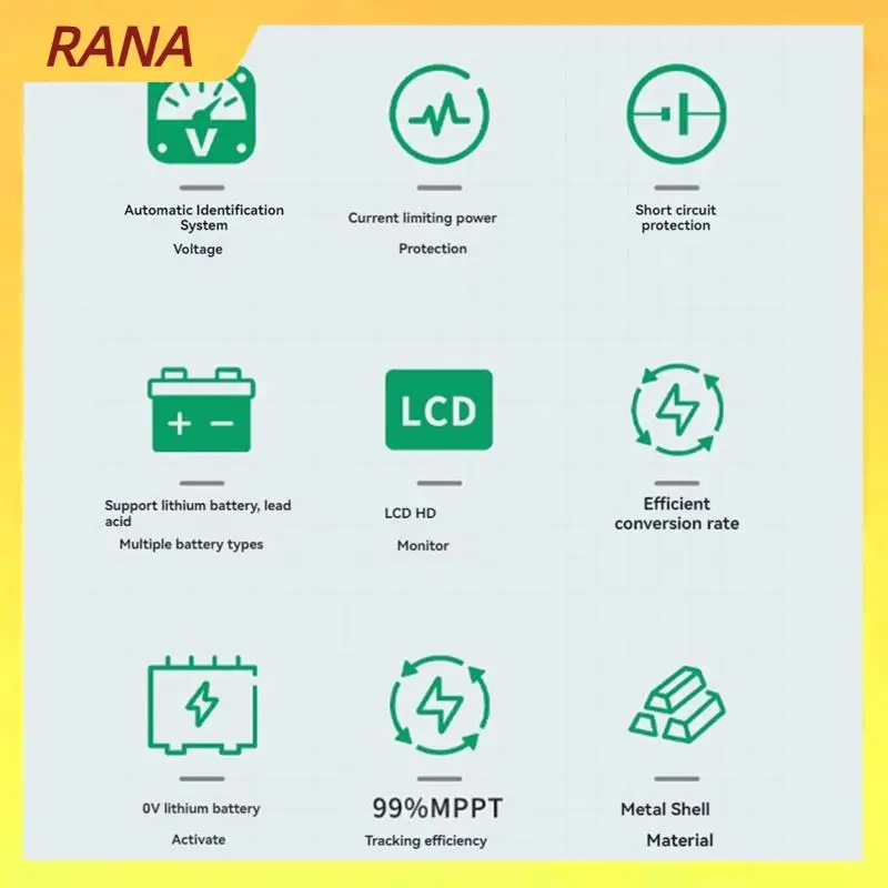 RANA BM6072 600 Вт MPPT Boost Контроллер солнечной зарядки для аккумуляторной системы 24 В 36 В 48 В 60 В 72 В Солнечная панель 12-50 В Входное напряжение
RANA BM6072 600 Вт MPPT Boost Контроллер солнечной зарядки для аккумуляторной системы 24 В 36 В 48 В 60 В 72 В Солнечная панель 12-50 В Входное напряжение