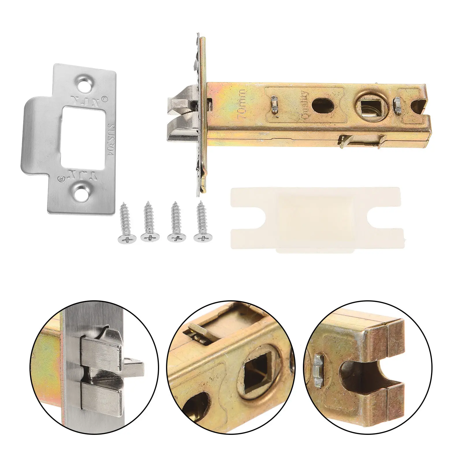 1Set Durable Stainless Steel Door Latch Lock Replacement Parts Security Deadbolt for Wood Doors Interior Use Entry Door Catch
1Set Durable Stainless Steel Door Latch Lock Replacement Parts Security Deadbolt for Wood Doors Interior Use Entry Door Catch