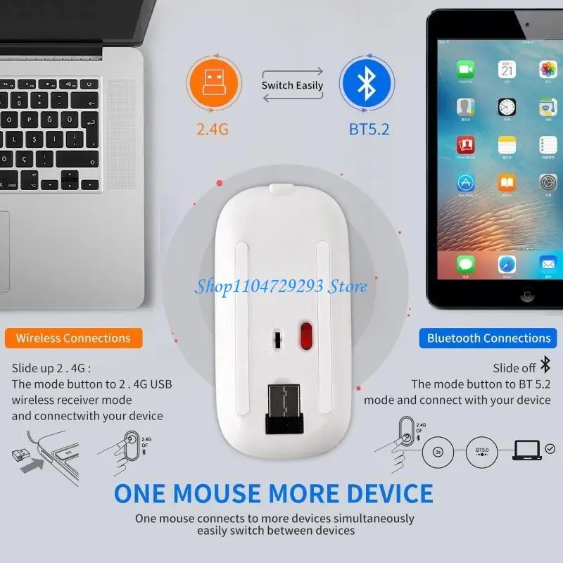 Rhinestones Crystal Wireless Dual Mode 2in1 Bluetooth-compatible 5.0 2.4Ghz 1600DPI Mouse for Notebook Laptop Comp
Rhinestones Crystal Wireless Dual Mode 2in1 Bluetooth-compatible 5.0 2.4Ghz 1600DPI Mouse for Notebook Laptop Comp