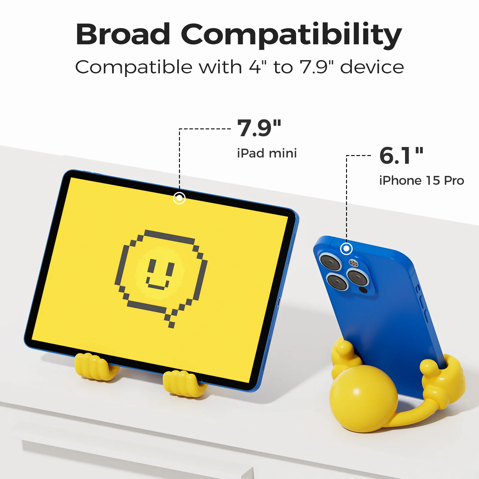 ABS plastic smiley thumb mobile phone holder, cartoon rotating desktop ornament, creative and cute thumb holder.
ABS plastic smiley thumb mobile phone holder, cartoon rotating desktop ornament, creative and cute thumb holder.