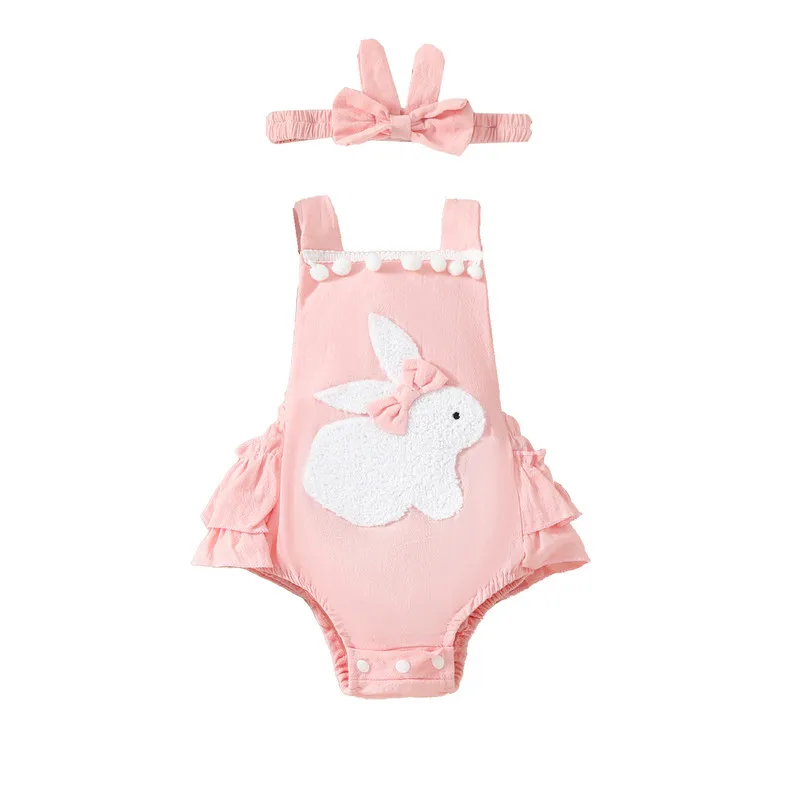 Newborn Baby Girl Easter Bodysuit Summer Clothes Square Neck Sleeveless 3D Plush Ball Tank Jumpsuit 3D Rabbit Ear Headband
Newborn Baby Girl Easter Bodysuit Summer Clothes Square Neck Sleeveless 3D Plush Ball Tank Jumpsuit 3D Rabbit Ear Headband