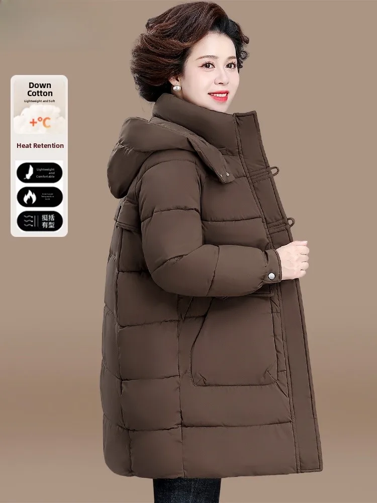 Warmth Faionable Mid-Length down Cotton Jaet Coat for Middle-Aged Women Thiened Polyester Fiber Hooded Single-Breasted ...
Warmth Faionable Mid-Length down Cotton Jaet Coat for Middle-Aged Women Thiened Polyester Fiber Hooded Single-Breasted ...