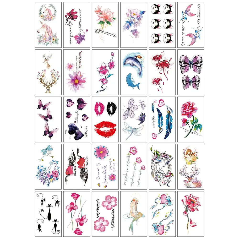 30Pcs/set Art Colored Drawing Waterproof Temporary Tattoos Fake Tatto Tattoos Stickers Body Stickers
30Pcs/set Art Colored Drawing Waterproof Temporary Tattoos Fake Tatto Tattoos Stickers Body Stickers
