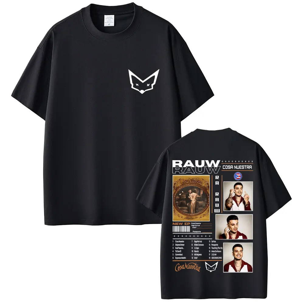 Rapper Rauw Alejandro Cosa Nuestra Graphic T-shirt Summer Men Women Hip Hop Fashion Street Crewneck T Shirt Male Vintage Tshirt
Rapper Rauw Alejandro Cosa Nuestra Graphic T-shirt Summer Men Women Hip Hop Fashion Street Crewneck T Shirt Male Vintage Tshirt