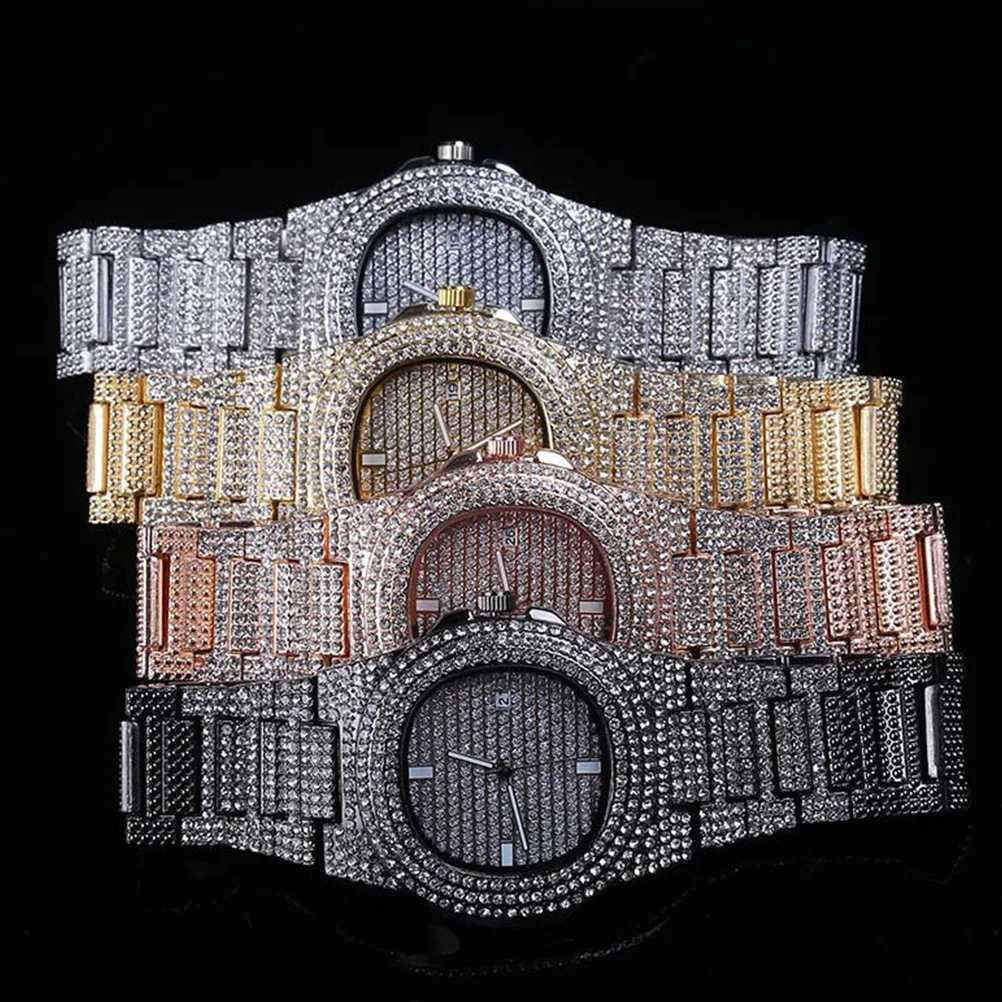Black Zircon Men Watch Rhinestone Quartz Wristwatch Fashion Bracelet Elegant Gift for Holiday Birthday Valentine
Black Zircon Men Watch Rhinestone Quartz Wristwatch Fashion Bracelet Elegant Gift for Holiday Birthday Valentine