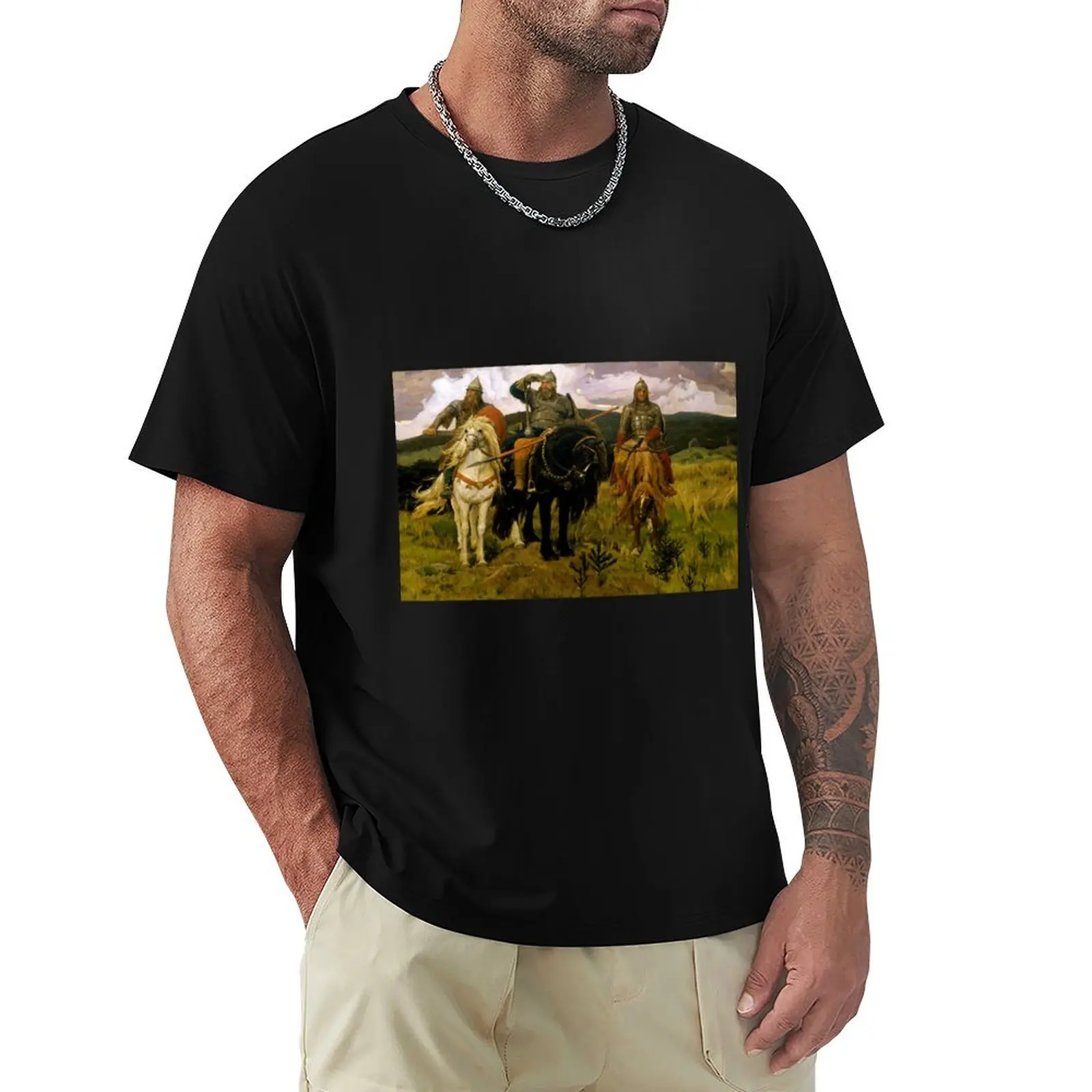 Heroes (Bogatyri), by Viktor Vasnetsov T-Shirt Quick Dry Fishing T-Shirt
Heroes (Bogatyri), by Viktor Vasnetsov T-Shirt Quick Dry Fishing T-Shirt