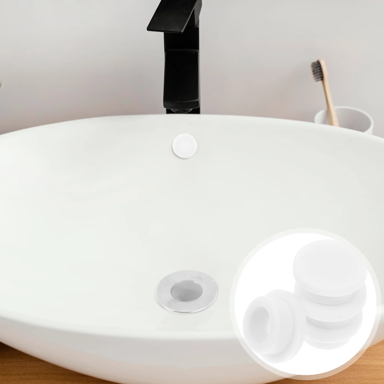 4 pcs Bathroom Sink Overflow Cover Rubber Washbasin Side Hole Plug For Home Hotel Use Sink Overflow Drain Cover Bath Tub Stopper
4 pcs Bathroom Sink Overflow Cover Rubber Washbasin Side Hole Plug For Home Hotel Use Sink Overflow Drain Cover Bath Tub Stopper