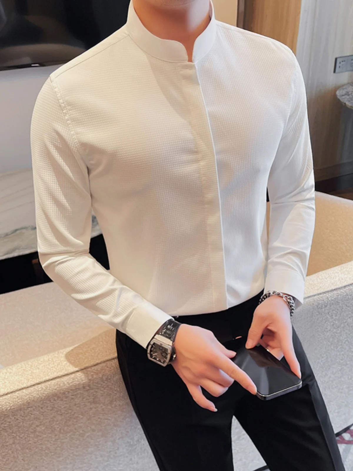 Новинка 2025, мужской длинный костюм Све с воротником-стойкой, китайский костюм Sle National Trend, элитный костюм Зонгана Sensation, белый ирт
Новинка 2025, мужской длинный костюм Све с воротником-стойкой, китайский костюм Sle National Trend, элитный костюм Зонгана Sensation, белый ирт