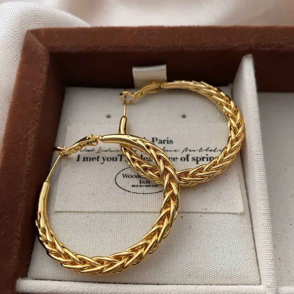 Trendy Vintage geometry Copper plating 22K gold earrings for women's girl gift Party Jewelry accessory
Trendy Vintage geometry Copper plating 22K gold earrings for women's girl gift Party Jewelry accessory