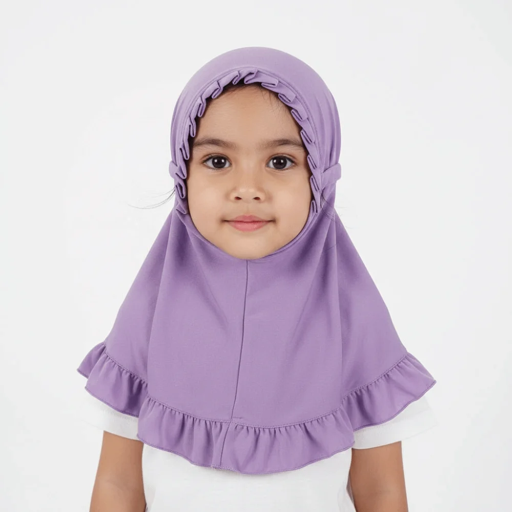 Breathable Girls Neck Shawl Solid Color Crinkles Texture Children Islamic Headscarf Soft Comfortable Girls Muslim Hijab
Breathable Girls Neck Shawl Solid Color Crinkles Texture Children Islamic Headscarf Soft Comfortable Girls Muslim Hijab