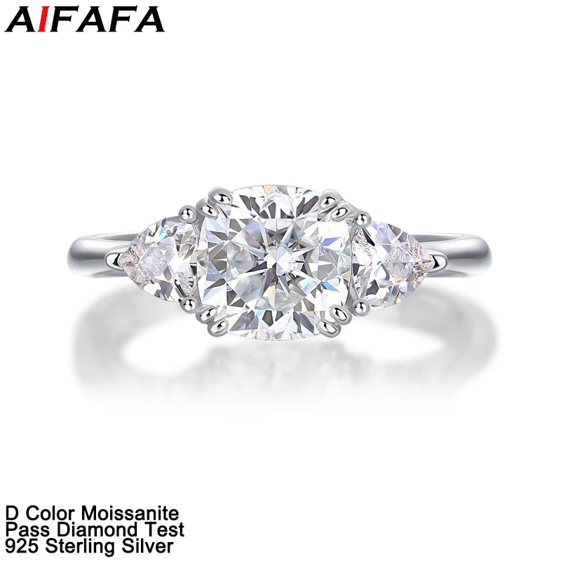 Кольца с муассанитом и бриллиантами цвета D 1,6 карата для женщин, роскошные кольца из 100% стерлингового серебра s925, 7*7 м, обручальное кольцо с муассанитом, ювелирные изделия 
Кольца с муассанитом и бриллиантами цвета D 1,6 карата для женщин, роскошные кольца из 100% стерлингового серебра s925, 7*7 м, обручальное кольцо с муассанитом, ювелирные изделия