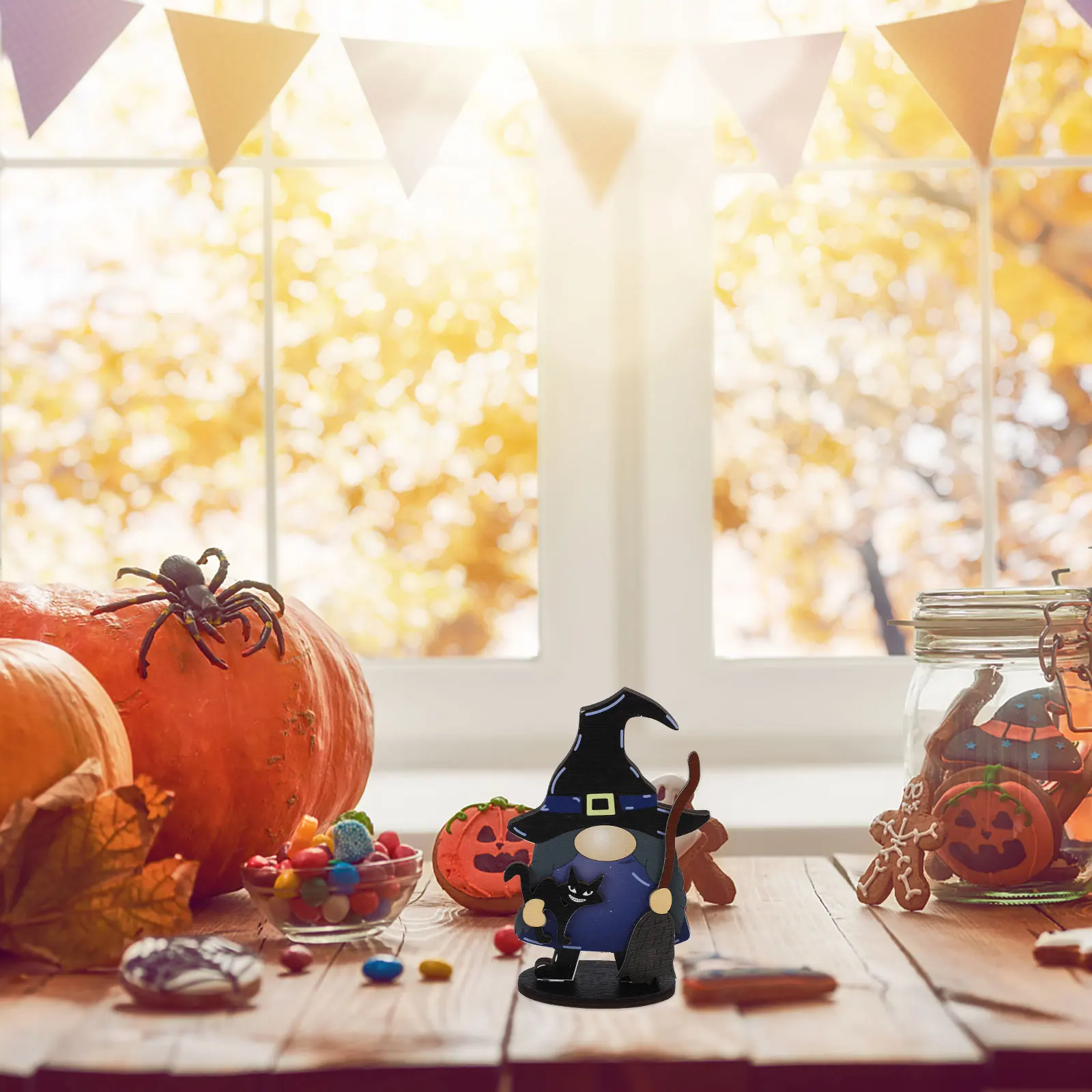 Wooden Halloween Gnome Decoration Witch Centerpiece Table Sign Party Craft Desktop Ornament Lightweight Stable Design For Home
Wooden Halloween Gnome Decoration Witch Centerpiece Table Sign Party Craft Desktop Ornament Lightweight Stable Design For Home