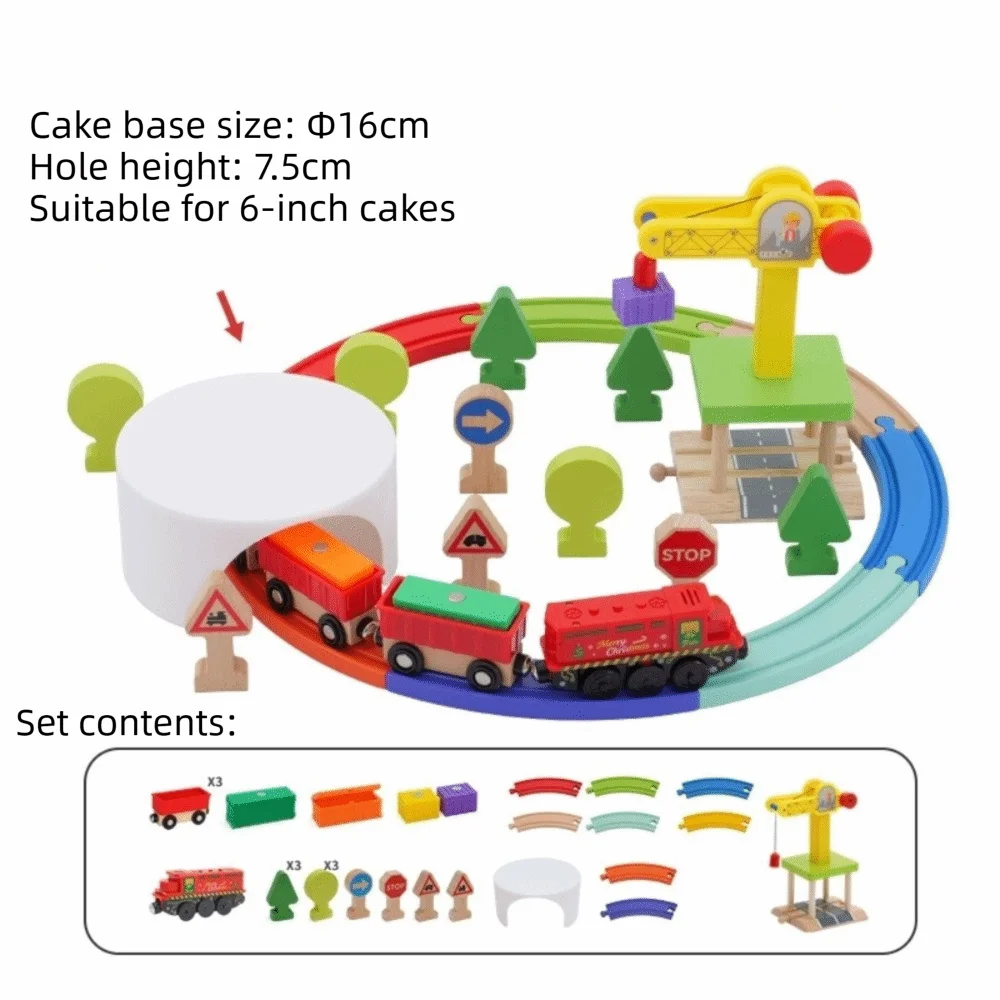 Light & Sound Effects Wooden Train Track Set Educational Toy Reusable Kids Birthday Cake Decoration Toy Easy Assembly
Light & Sound Effects Wooden Train Track Set Educational Toy Reusable Kids Birthday Cake Decoration Toy Easy Assembly