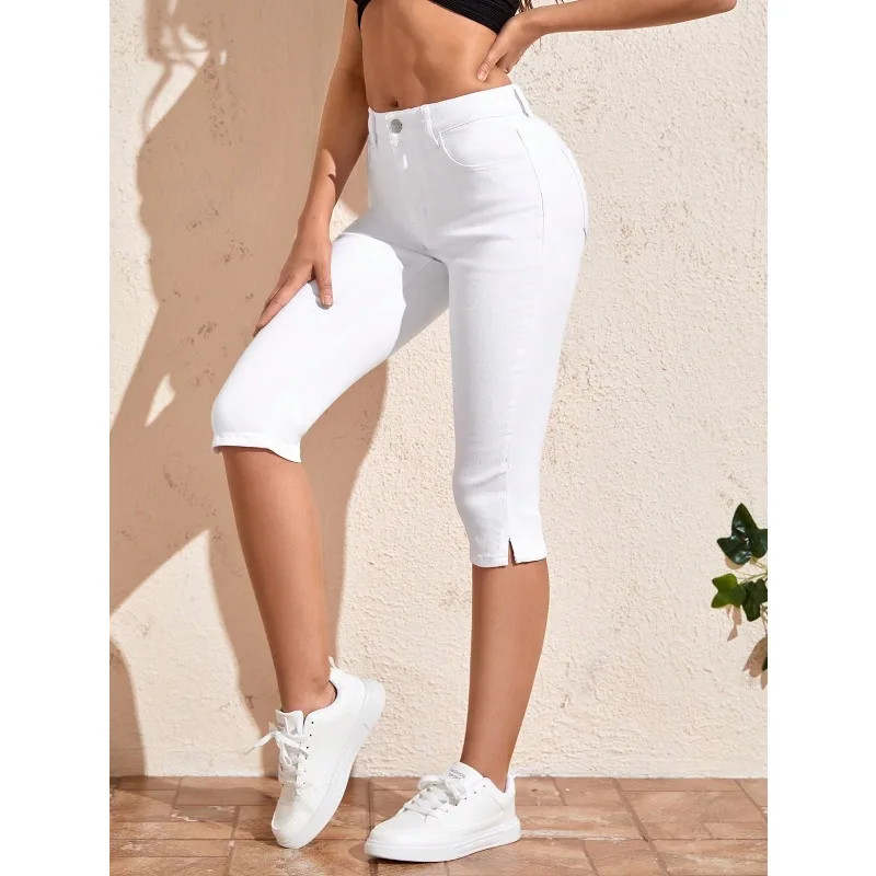 2026 Women's Pocketed Casual Versatile Skinny Denim Capri Pants
2026 Women's Pocketed Casual Versatile Skinny Denim Capri Pants