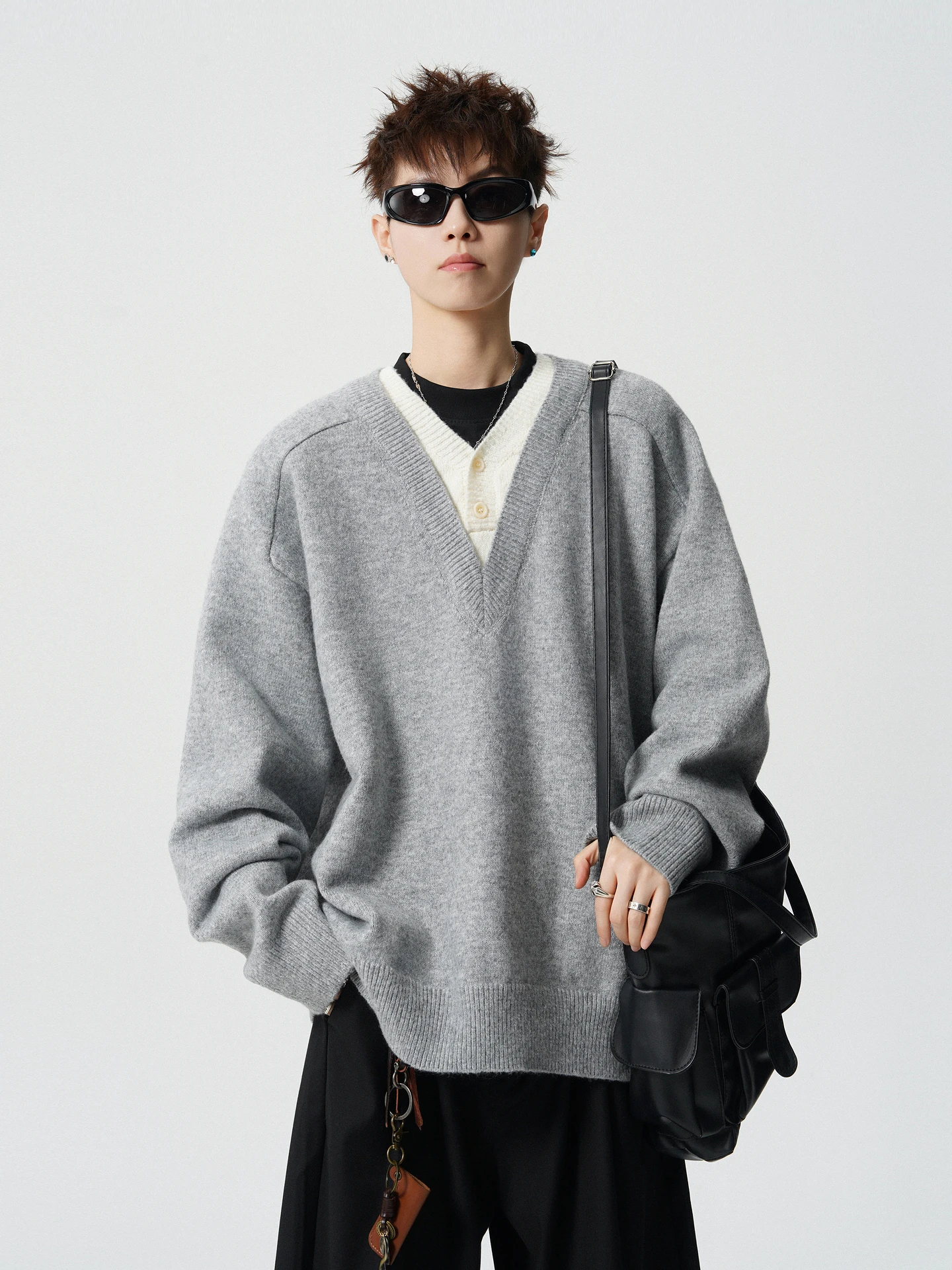 Retro Spliced Knitted Sweater Loose Casual Overhead Loose Fit Casual Sle for Men And Women Autumn Trendy Brand Couple's Swe...
Retro Spliced Knitted Sweater Loose Casual Overhead Loose Fit Casual Sle for Men And Women Autumn Trendy Brand Couple's Swe...